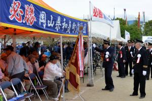 第60回岡山県消防操法訓練大会各応援テント激励２