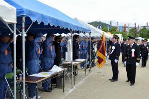 第60回岡山県消防操法訓練大会各応援テント激励３
