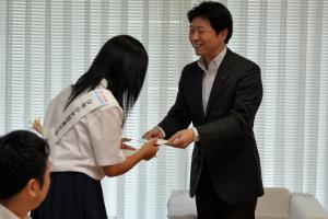 日本青年会議所「ＪＣＩ Ｊａｐａｎ少年少女国連大使事業」参加者表敬訪問３