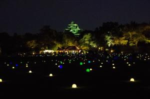 岡山後楽園「夏の幻想庭園」点灯式を開催
