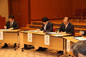 岡山県病児保育事業実施施設の相互利用に関する協定締結式