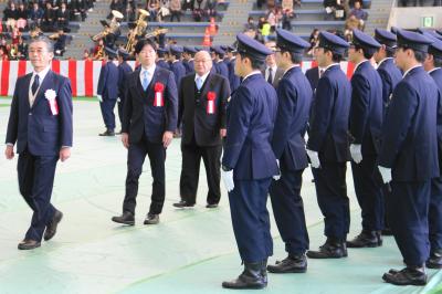 岡山県警察年頭視閲式２