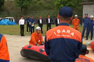岡山県消防団員等水難救助訓練