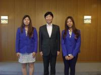 ライオンズクラブＹＣＥ受入事業による台湾からの来日生が知事を表敬訪問した写真