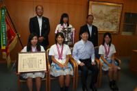 岡山県作陽高等学校ゴルフ部が知事を表敬訪問