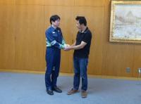 （一社）日本カーシェアリング協会代表理事が来庁した際の写真