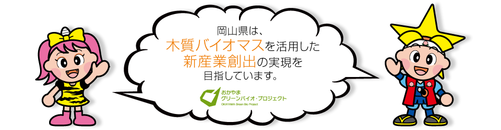 岡山県は、木質バイオマスを活用した新産業創出の実現を目指しています。