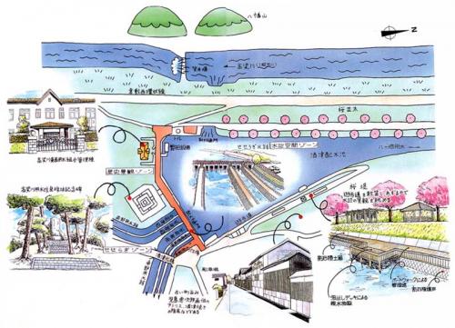 酒津公園の案内図