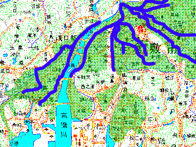 東西用水の詳細図