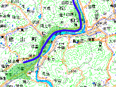 田原用水の詳細図