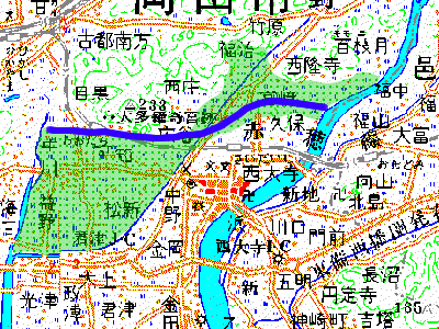 樋ノ口用水の詳細図