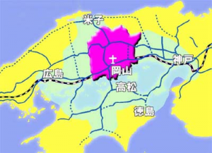 岡山県位置