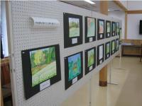 写生大会の絵の展示