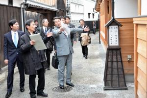 岡山・鳥取両県知事会議（倉敷美観地区視察）１