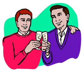 交流会のイラストです。