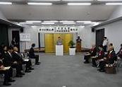 三木記念賞及び同助成金授与式での議長祝辞の様子