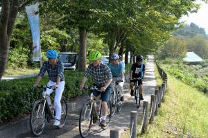 蒜山サイクリングのＰＲ・体験２