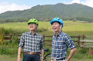 蒜山サイクリングのＰＲ・体験３