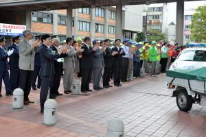 「今こそ、子供の安全確保！！～岡山県緊急防犯対策パトロール出発式３