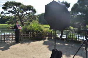 岡山市「ももてなし宣言」ポスター用写真撮影1