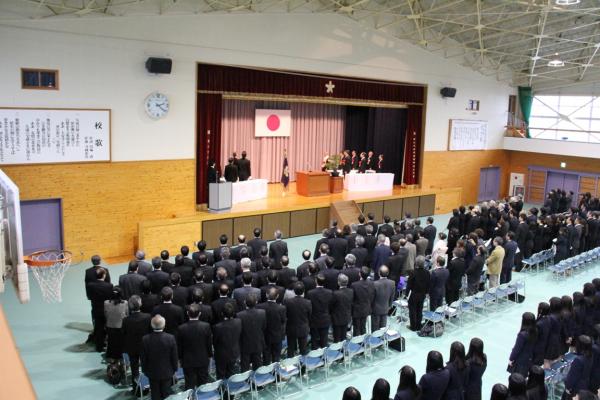 県立岡山大安寺高等学校　閉校式