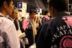 Ｆｏｏｄ Ｅｘｐｏ２０１５での農産物等のＰＲ