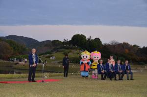 岡山後楽園「秋の幻想庭園」点灯セレモニーを開催