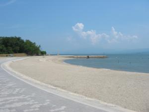 犬島に広がる砂浜