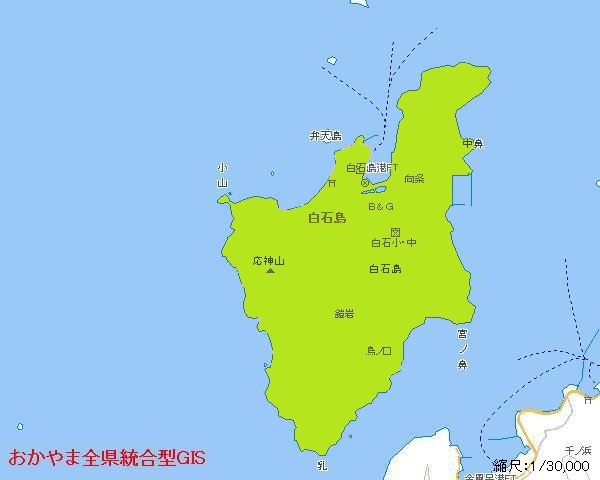 地図（白石島）