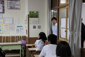 学校視察〔岡山市立桑田中学校〕