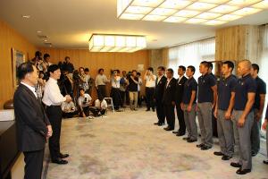 全国高等学校野球選手権大会出場校(創志学園高等学校)表敬訪問