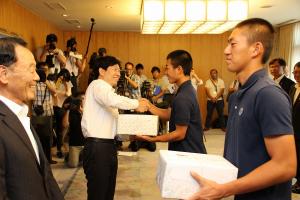 全国高等学校野球選手権大会出場校(創志学園高等学校)表敬訪問