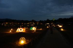 岡山後楽園「秋の幻想庭園」点灯式を開催