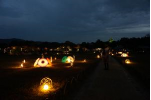 岡山後楽園「秋の幻想庭園」点灯式を開催２