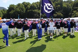 第72回国民体育大会（愛顔つなぐえひめ国体）総合開会式岡山県選手団激励〔入場行進練習〕