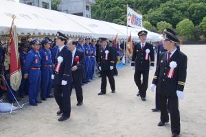 岡山県消防操法訓練大会の写真