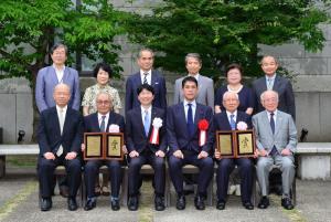 第７０回岡山文化賞表彰式の集合写真