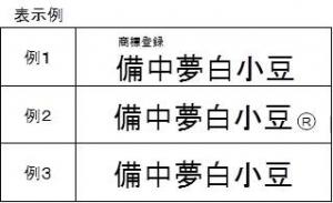 商標の表示例