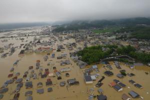 平成３０年７月豪雨　真備町上空