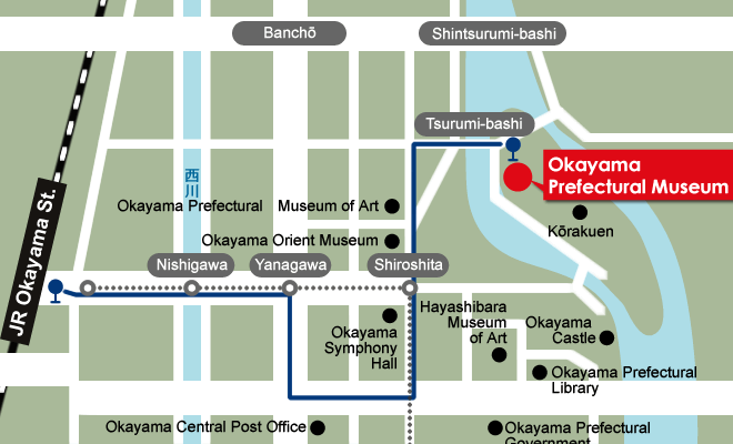 Okayama Prefectural Museum: Map