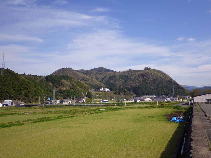 竹山城跡の遠景