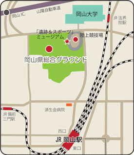 津島遺跡近郊地図（クリックで拡大）