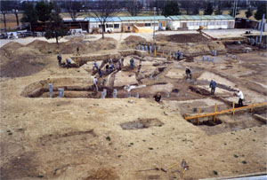 武道館建設当初予定地での発掘調査