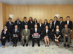 国際社会青年育成事業の参加外国青年が菊池副知事を表敬訪問の写真