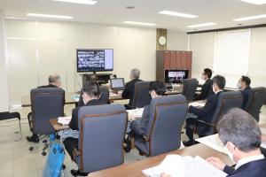 ▲同時双方向型遠隔会議の様子－１