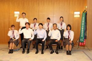 岡山学芸館高等学校女子テニス部の知事表敬訪問