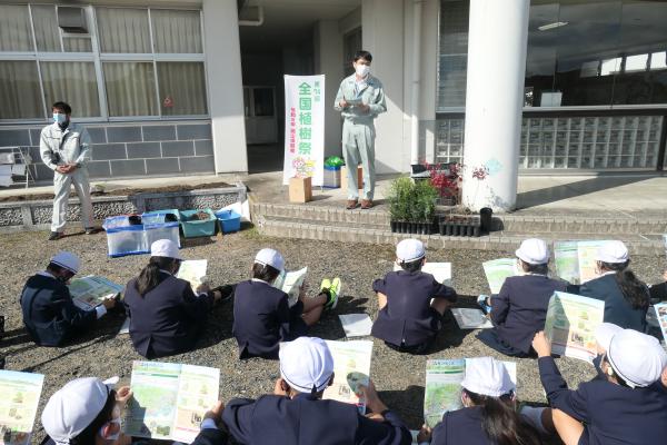 苗木（ヒノキ（少花粉）及びコナラ）育成指導