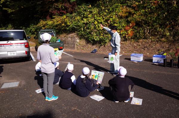 全国植樹祭の説明、森林教室