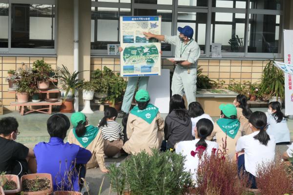 全国植樹祭の説明、森林教室