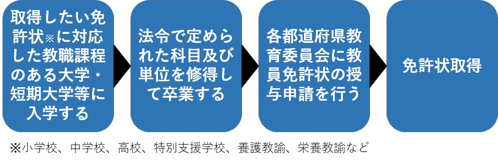 普通免許状取得の流れ